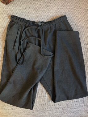 Zara Trafaluc Charcoal Drawstring Joggers
